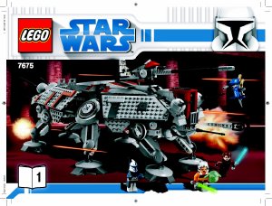 Manual de uso Lego set 7675 Star Wars AT-TE walker