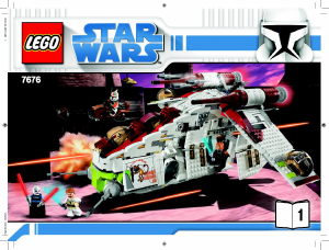 ocupado Engreído pub Manual de uso Lego set 7676 Star Wars Republic attack gunship