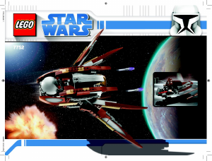 Manual de uso Lego set 7752 Star Wars Count Dookus solar sailer