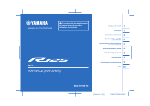 Mode d’emploi Yamaha YZF-R125 (2021) Moto