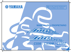 Manual de uso Yamaha JOG50R (2015) Scooter