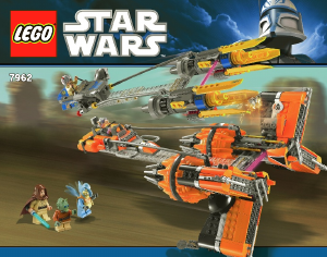 Brugsanvisning Lego set 7962 Star Wars Anakins og Sebulbas podracers