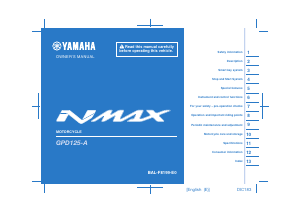 Handleiding Yamaha NMax 125 (2021) Scooter