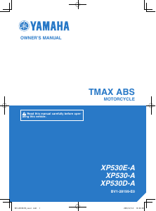 Handleiding Yamaha TMax (2017) Scooter
