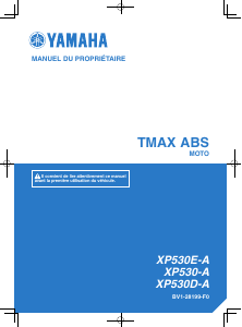 Mode d’emploi Yamaha TMax (2017) Scooter