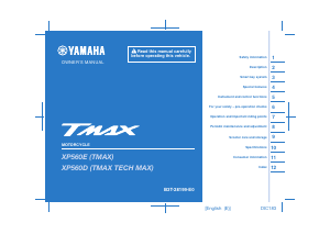 Handleiding Yamaha TMax (2020) Scooter