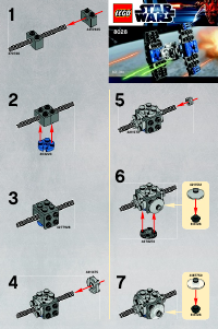 Handleiding Lego set 8028 Star Wars MINI TIE fighter