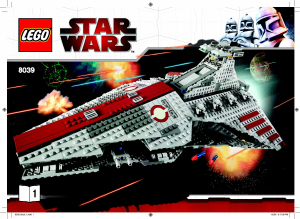 Handleiding Lego set 8039 Star Wars Venator-class republic attack cruiser