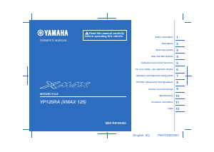 Handleiding Yamaha X-max 125 (2021) Scooter