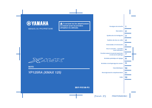 Mode d’emploi Yamaha X-max 125 (2021) Scooter