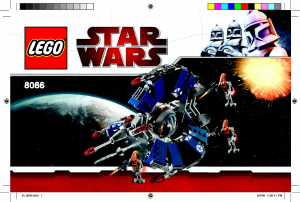 Handleiding Lego set 8086 Star Wars Droid tri-fighter