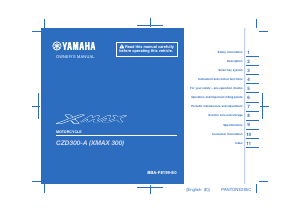 Handleiding Yamaha X-max 300 (2021) Scooter