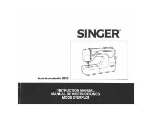 Manual de uso Singer 2638 Máquina de coser