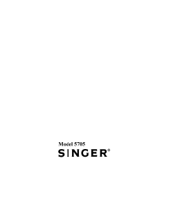 Manual de uso Singer 5705 Máquina de coser