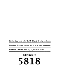 Manual de uso Singer 5818 Máquina de coser