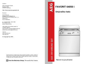 Návod AEG FAV64050I-M Umývačka riadu