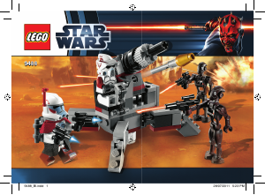 Manuál Lego set 9488 Star Wars Bojová jednotka vojáků Elite Clone a oddílu droidů