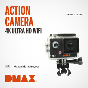 Manual DMAX 3320007 4K Ultra HD WiFi Câmara desportiva