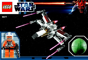 Manual Lego set 9677 Star Wars X-Wing starfighter and Yavin 4
