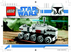 Manual Lego set 20006 Star Wars MINI clone turbo tank