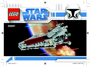 Manual Lego set 20007 Star Wars Republic attack cruiser