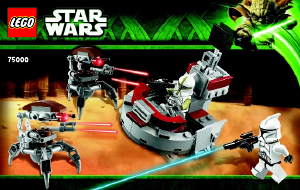 Bruksanvisning Lego set 75000 Star Wars Clone Troopers vs Droidekas