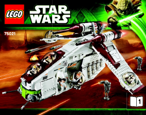 Manual de uso Lego set 75021 Star Wars Republic gunship