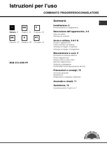 Handleiding Hotpoint-Ariston BCB 313 AVEI FF Koel-vries combinatie