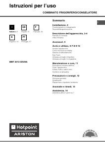 Mode d’emploi Hotpoint-Ariston MBT 2012 IZS/HA Réfrigérateur combiné