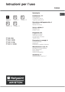 Handleiding Hotpoint-Ariston FT 850.1 IX /HA Oven