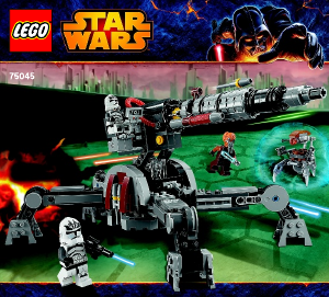 Manuale Lego set 75045 Star Wars Republic AV-7 anti-vehicle cannon