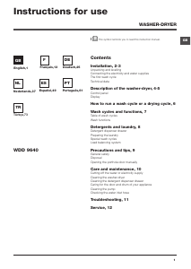 Manual de uso Hotpoint-Ariston WDD 9640B EU Lavasecadora