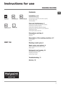 Manuale Hotpoint-Ariston WMF 722BSC EU.M Lavatrice