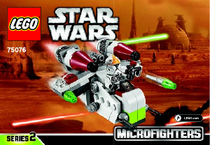 Bruksanvisning Lego set 75076 Star Wars Republic gunship