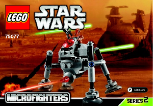 Manuál Lego set 75077 Star Wars Řízený pavoučí droid