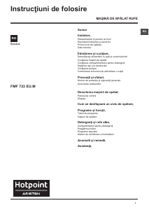 Manual Hotpoint-Ariston FMF 723 EU.M Mașină de spălat