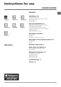 Bedienungsanleitung Hotpoint-Ariston RPG 965 DX EU Waschmaschine