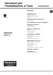 Manuale Hotpoint-Ariston AQ83F 29 IT Aqualtis Lavatrice