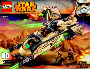 Mode d’emploi Lego set 75084 Star Wars Wookiee gunship