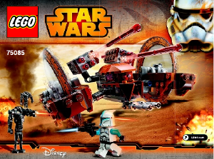 Manual Lego set 75085 Star Wars Hailfire droid