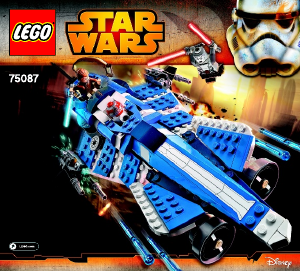 Handleiding Lego set 75087 Star Wars Anakins custom Jedi starfighter