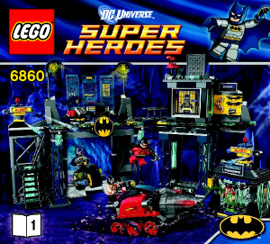 Handleiding Lego set 6860 Super Heroes De batcave