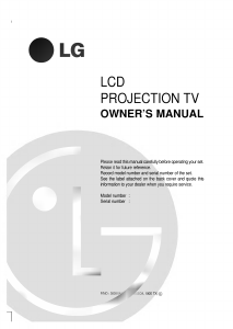 Manual LG RT-52SZ31RB LCD Television