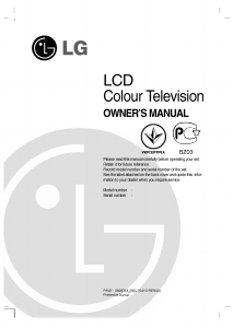 Manual LG RZ-15LA66K LCD Television