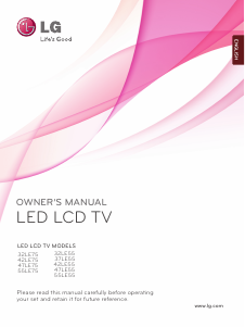 Manual LG 42LE7500-CB LED Television