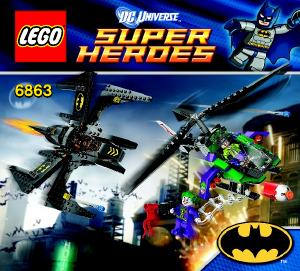 Manuale Lego set 6863 Super Heroes Bat-aereo sopra Gotham City