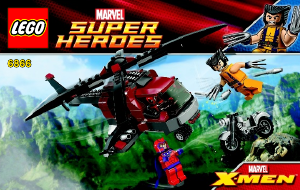 Manual de uso Lego set 6866 Super Heroes El ataque sorpresa de lobezno