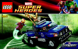 Bedienungsanleitung Lego set 6867 Super Heroes Loki's Flucht mit dem Kosmischen Würfel