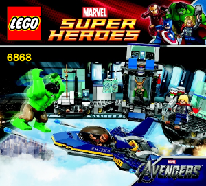 Bedienungsanleitung Lego set 6868 Super Heroes Avengers Hulks Ausbruch mit dem Helicarrier