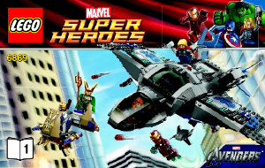 Manual Lego set 6869 Super Heroes Quinjet aerial battle